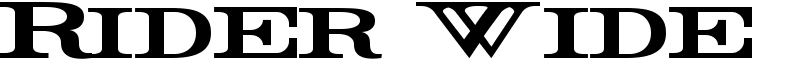 Rider Wide Font