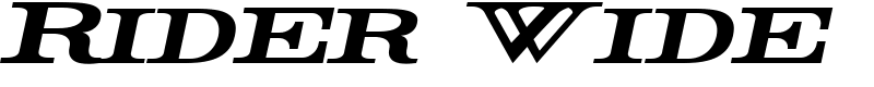 Rider Wide Font