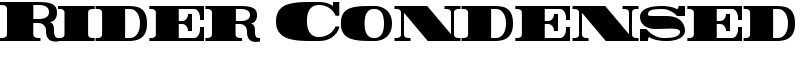 Rider Condensed Font