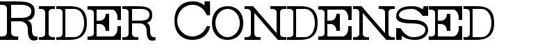 Rider Condensed Font