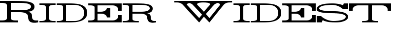 Rider Widest Font