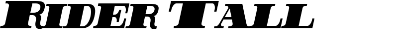 Rider Tall Font
