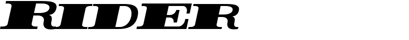 Rider Font