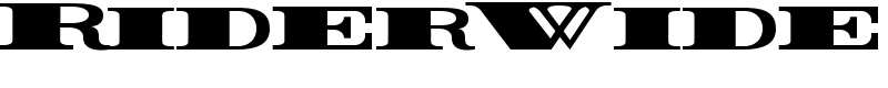 Rider Wide Font