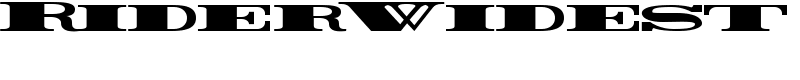 Rider Widest Font