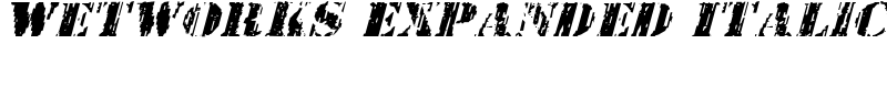 Wetworks Expanded Italic Font