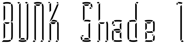 BUNK Shade 1 Font