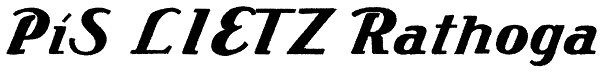 PiS LIETZ Rathoga Font