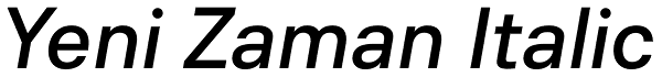 Yeni Zaman Italic Font