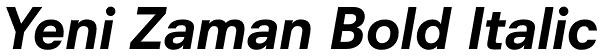 Yeni Zaman Bold Italic Font