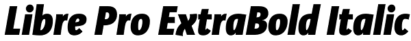 Libre Pro ExtraBold Italic Font