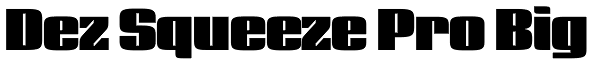 Dez Squeeze Pro Big Font