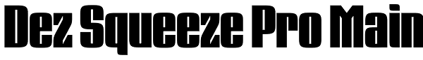 Dez Squeeze Pro Main Font