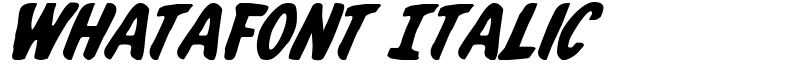Whatafont Italic Font