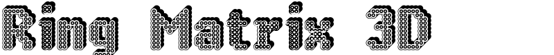 Ring Matrix 3D Font