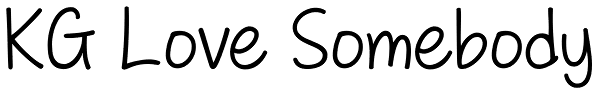 KG Love Somebody Font