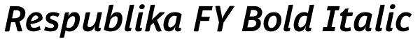 Respublika FY Bold Italic Font