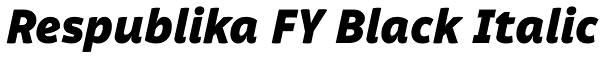Respublika FY Black Italic Font