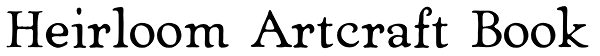 Heirloom Artcraft Book Font