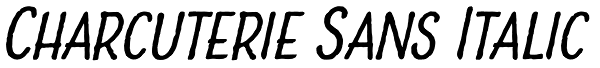 Charcuterie Sans Italic Font