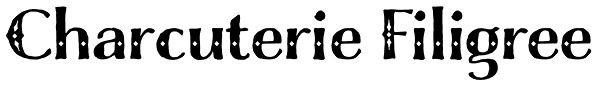 Charcuterie Filigree Font