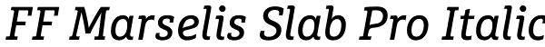 FF Marselis Slab Pro Italic Font
