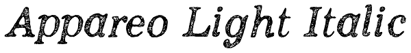 Appareo Light Italic Font