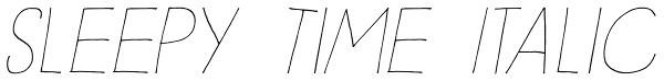 Sleepy Time Italic Font