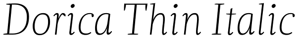 Dorica Thin Italic Font