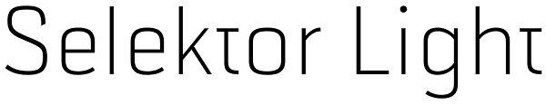 Selektor Light Font