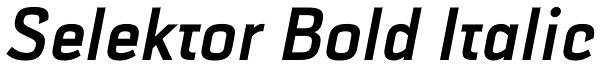 Selektor Bold Italic Font