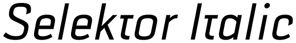 Selektor Italic Font