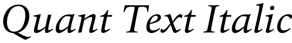 Quant Text Italic Font