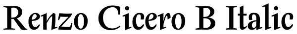 Renzo Cicero B Italic Font