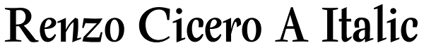 Renzo Cicero A Italic Font