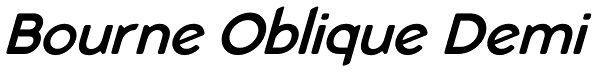 Bourne Oblique Demi Font