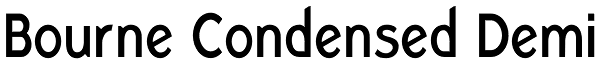 Bourne Condensed Demi Font