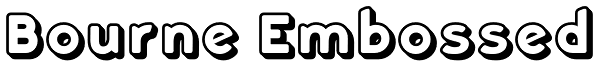 Bourne Embossed Font
