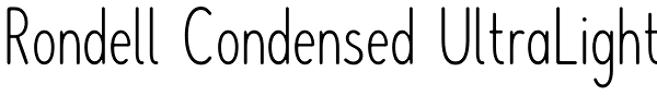 Rondell Condensed UltraLight Font