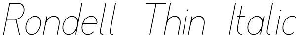 Rondell Thin Italic Font
