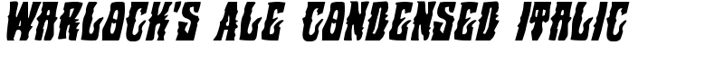 Warlock's Ale Condensed Italic Font