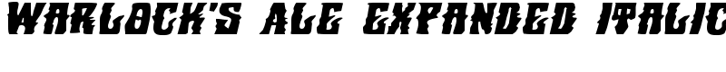 Warlock's Ale Expanded Italic Font