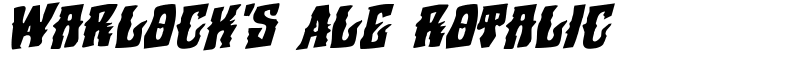 Warlock's Ale Rotalic Font