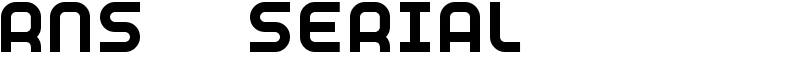 RNS  SERIAL Font