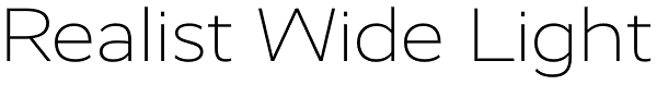 Realist Wide Light Font