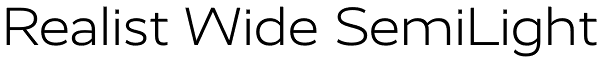 Realist Wide SemiLight Font