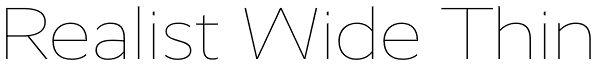Realist Wide Thin Font