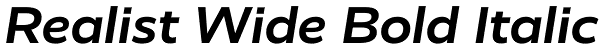 Realist Wide Bold Italic Font