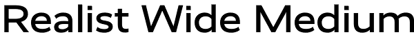Realist Wide Medium Font