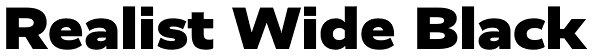 Realist Wide Black Font